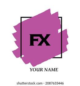 Initial FX logo template vector illustration