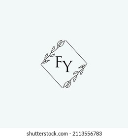 Initial FY beauty elegant logo design floral template illustration