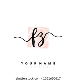 Initial FZ handwriting logo