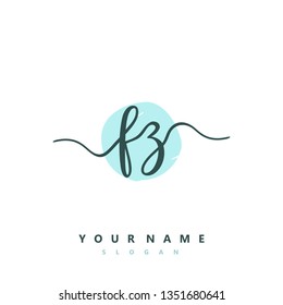 Initial FZ handwriting logo