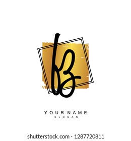 Initial FZ handwriting logo vector