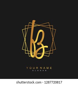 Initial FZ handwriting logo vector