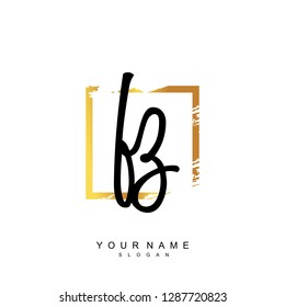 Initial FZ handwriting logo vector