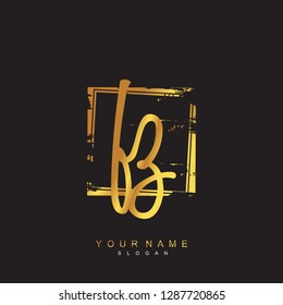 Initial FZ handwriting logo vector