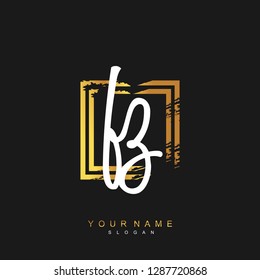 Initial FZ handwriting logo vector