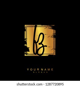 Initial FZ handwriting logo vector