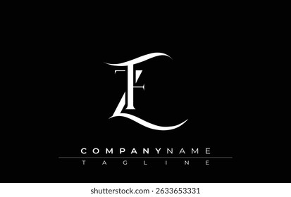 Initial FZ Logo Design Vector. Elegant Monogram Logo Design with Decorative Elements and Typography