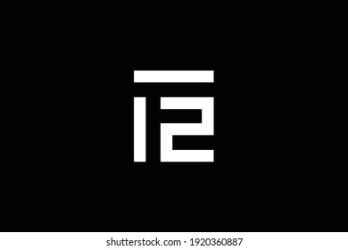 Initial FZ ZF modern monogram and elegant logo design, Professional Letters Vector Icon Logo on black background.
