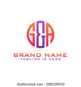 Initial G & A abstract logo template vector
