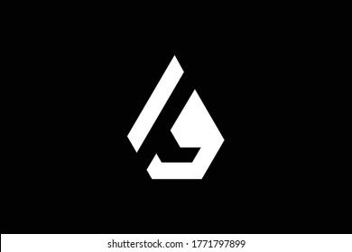 Initial G AG GA modern monogram and elegant logo design, Professional Letters Vector Icon Logo on black background.
