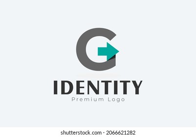 Initial G Arrow Logo, letter G with  arrow combination, Usable for Brand, finance, trade  and  logistic Logos, Flat Design Logo Template, vector illustration