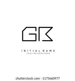 Initial G B minimalist modern logo identity vector