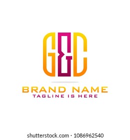 Initial G & C abstract logo template vector