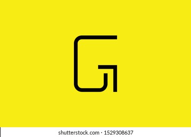 Initial G CG GC modern monogram and elegant logo design, Professional Letters Vector Icon Logo on black background.