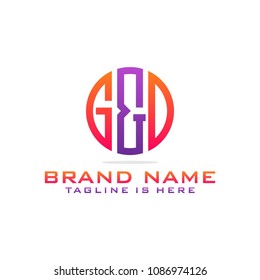 Initial G & D abstract logo template vector