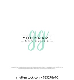Initial G & G elegant logo template vector