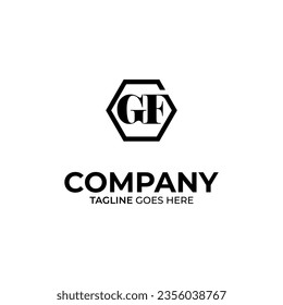 Initial G and F lettering logo design