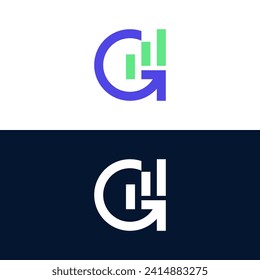 Initial G finance symbol logo icon illustration
