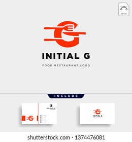 Initial G Food Equipment Simple Logo Template Vector Icon Abstract