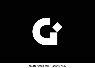 Initial G GI IG modern monogram and elegant logo design, Professional Letters Vector Icon Logo on black background.