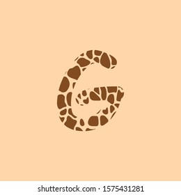 Initial G for Giraffe Vector Icon