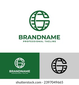 Initial G Globe Logo, suitable for business related to Globe with G initial