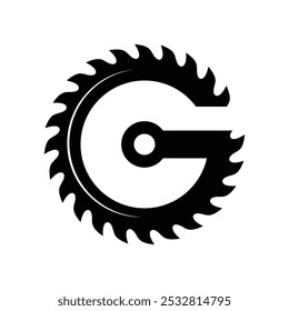 Initial G Grinder für Tischler Logo Design Vektorsymbol Illustration