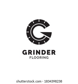 Initial G Grinder for flooring  logo design