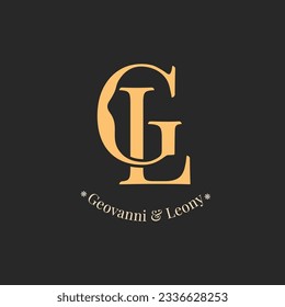 initial G and L logo vector design. jewelery logo