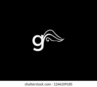 Initial G Letter Linked Monogram Tribal Wings Logotype