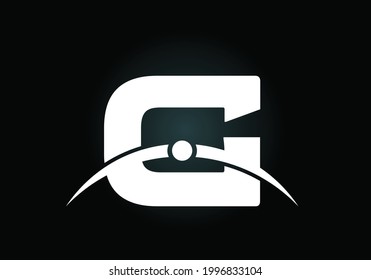 Logotipo De Letra G Inicial Con Plantilla Vector De Typografía Empresarial Moderna Creativa. Concepto del logotipo de la atmósfera de la Tierra