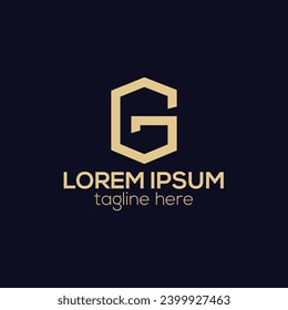 Initiales Design des G-Buchstaben-Logos, einzelne Vektorgrafik für Unternehmen