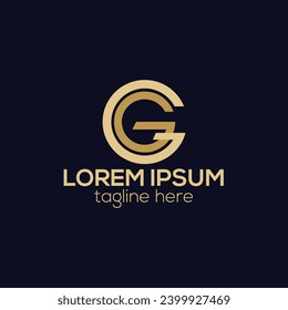 Initiales Design des G-Buchstaben-Logos, einzelne Vektorgrafik für Unternehmen