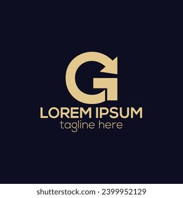 Initiales Design des G-Buchstaben-Logos, einzelne Vektorgrafik für Unternehmen