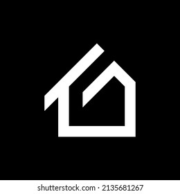 initial G Letter Logo Home Design Monogram Icon Vector Template