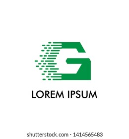 initial G letter logo icon for technology company