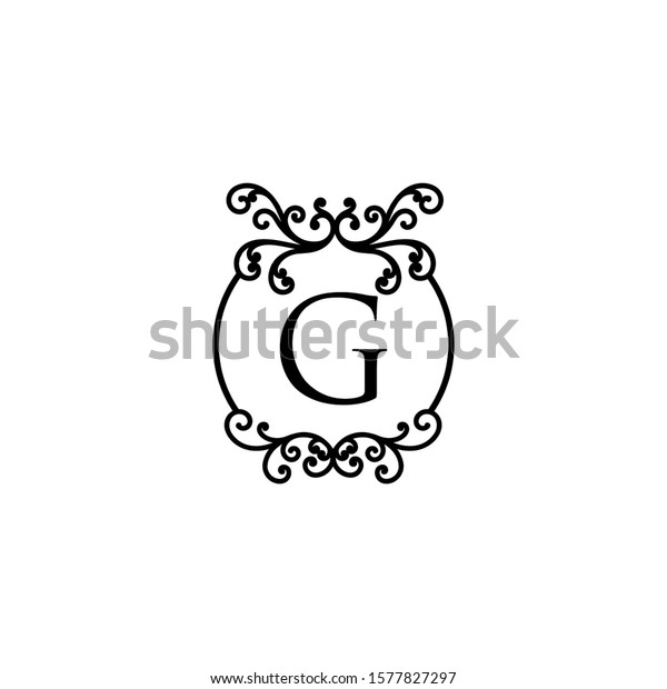 Initial G Letter Luxury Beauty Flourishes Stock Vector (Royalty Free ...