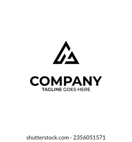 Initial G and A lettering logo design