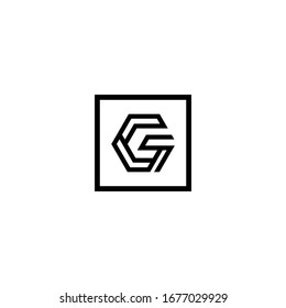 initial G logo design vector