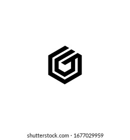 initial G logo design vector
