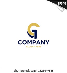 Initial G Logo monogram design template. Simple circle shape style modern logo.