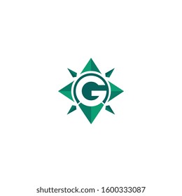 Initial of G logo with navigation style