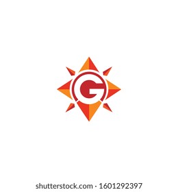 Initial of G logo with navigation style