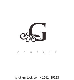 initial G logo with ornament