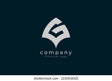 Initial G Logo, stylish letter G with spear combination, usable for brand, sport, outdoor, and logistic logo, vector illustration