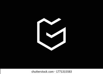 Initial G MG GM modern monogram and elegant logo design, Professional Letters Vector Icon Logo on black background.