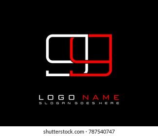 Initial G & G minimalist logo template vector