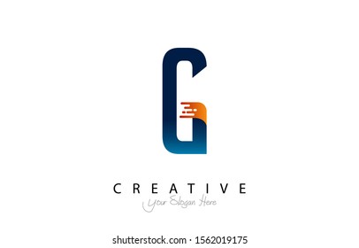 Initial G Modern Trendy Design Logo. Letter G Icon Logo with line and dot style Vector Illustration.