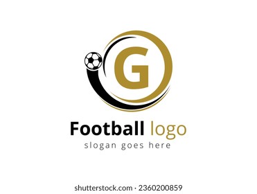 Initial G monogram alphabet with Football Logo Design Vector Template. Football Club Symbol. business, and company identity.