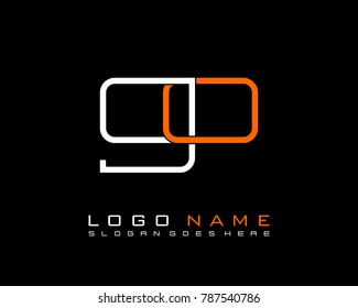 Initial G & O minimalist logo template vector